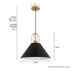 Carrington Isle 1 Light 16 Inch Pendant