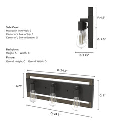 Woodburn 3 Light Vanity