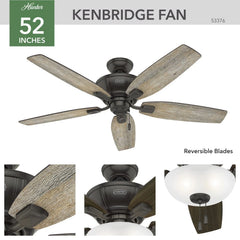 Kenbridge with LED Light 52 inch