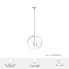 Sacha Globe Pendant 3 Light