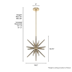 Jupiter Star 12 Light Pendant 18 inch