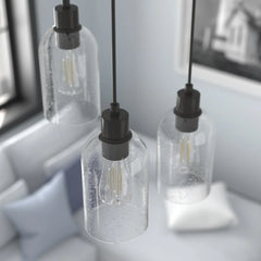 Lochemeade Clear Seeded Glass 1 Light Mini Pendant
