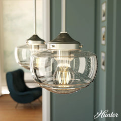 Saddle Creek Clear Seeded Glass 1 Light Mini Pendant