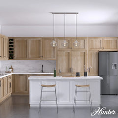 Saddle Creek Clear Seeded Glass 3 Light Linear Pendant Cluster