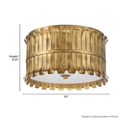Valdaz 3 Light Large 15 Inch Flush