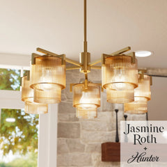 Ontario Jasmine Roth 5 Light Medium 27 Inch Chandelier