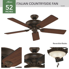 Italian Countryside with Light 52 inch