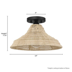 Agoura 1 Light Medium 14 Inch Flush Mount