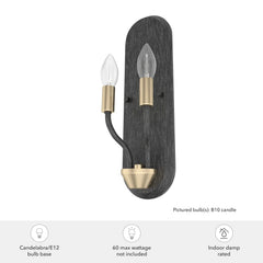 Merlin 2 Light Wall Sconce