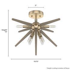 Jupiter Star Semi-Flush Mount