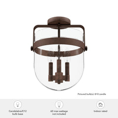 Karloff 3 Light Semi-Flush Mount