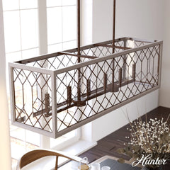 Chevron 6 Light Linear Chandelier