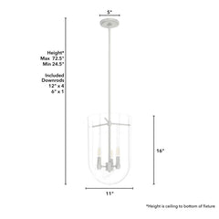 Sacha Cloche Pendant 3 Light