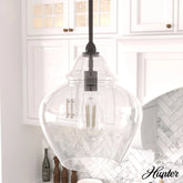 Dunshire Ginger Jar Clear Glass 1 Light 12 Inch Medium Pendant