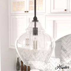 Dunshire Ginger Jar Clear Glass 1 Light 12 Inch Medium Pendant