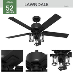 Lawndale Outdoor with LED Light 52 inch