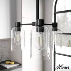 Lochemeade Clear Seeded Glass 3 Light Chandelier