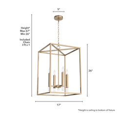 Sunjai 4 Light Pendant 17 inch