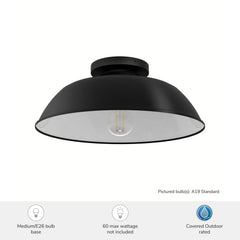 Mill Valley Outdoor 1 Light 14 Inch Medium Flush Mount