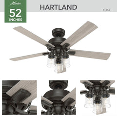 Hartland with LED Light and Remote 52 inch