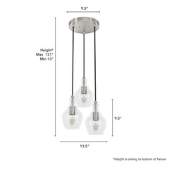 Maple Park 3 Light Round Cluster