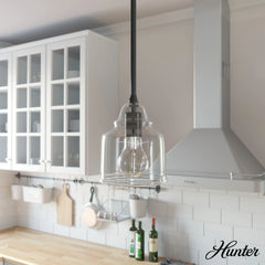Dunshire Bell Clear Glass 1 Light 6 Inch Mini Pendant