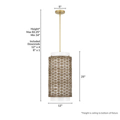 Laila 3 Light Large 12 Inch Large Pendant