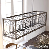 Chevron 6 Light Linear Chandelier