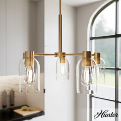 5 Light Medium 26 Inch Chandelier