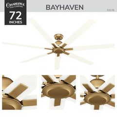 Bayhaven Outdoor ENERGY STAR 72 inch with wall control and remote