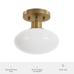 Getty Jasmine Roth 1 Light Small 8 Inch Flush Mount