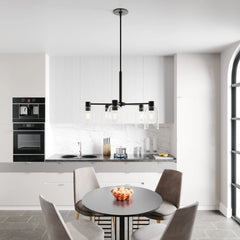 Lochemeade Clear Seeded Glass 5 Light Chandelier