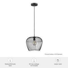 Redding 1 Light Medium 12 Inch Swag Plug-In Pendant