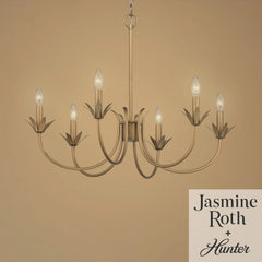 Junie Bud Jasmine Roth 6 Light Medium 28 Inch Chandelier