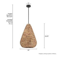 Cambria 3 Light Large 18 Inch Pendant