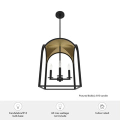 Dukestown 4 Light Lantern Pendant 15 in