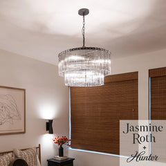 Ontario Jasmine Roth 6 Light Medium 24 Inch Chandelier