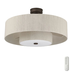 Brookside Jasmine Roth Indoor Fandelier with LED Light 30 inch with remote