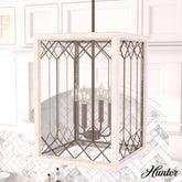 Chevron 4 Light Lantern 14 Inch