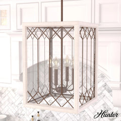 Chevron 4 Light Lantern 14 Inch