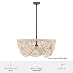 Autumndale 6 Light Medium 28 Inch Chandelier