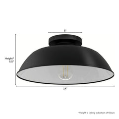 Mill Valley Outdoor 1 Light 14 Inch Medium Flush Mount