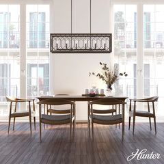 Chevron 6 Light Linear Chandelier