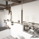 River Mill 6 Light Linear Chandelier