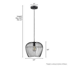 Redding 1 Light Medium 12 Inch Swag Plug-In Pendant