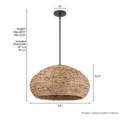 Cambria 3 Light Extra Large 24 Inch Pendant