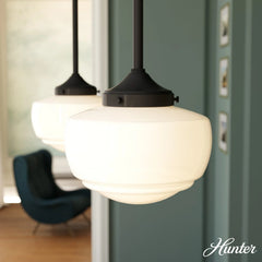 Saddle Creek Shiny Cased White Glass 1 Light Mini Pendant