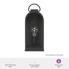 Kendra Bell Outdoor WeatherMax 1 Light Medium 15 Inch Wall Light
