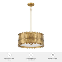 Valdaz 3 Light Large 18 Inch Pendant