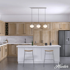 Saddle Creek Shiny Cased White Glass 3 Light Linear Pendant Cluster